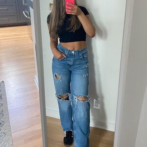 Urban Outfitters BDG High-waisted Mid-wash Distressed Jean